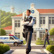 Agente de segurança em ação